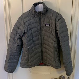 Patagonia womens grey puff jacket